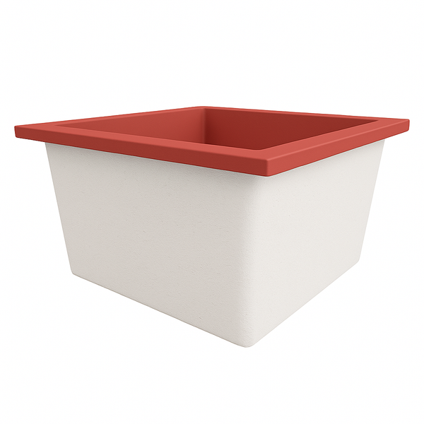 Omnitub Duo Square 1050 x 1050 deep soaking tub 600mm depth square - main product view 5