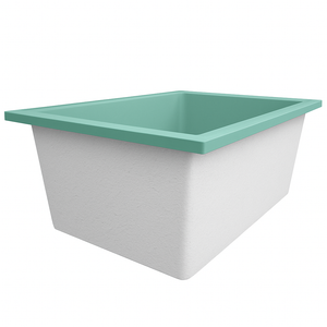 Omnitub Solo Extreme 1600 x 1050 handmade UK deep soaking tub 600mm depth wide rectangular - top-down view 2
