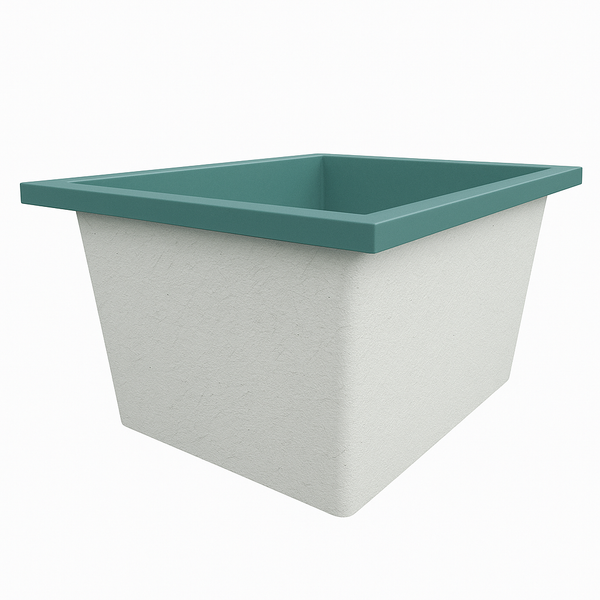 Omnitub Solo Extra 1150 x 900 handmade UK deep soaking tub 600mm depth rectangular - top-down view 7