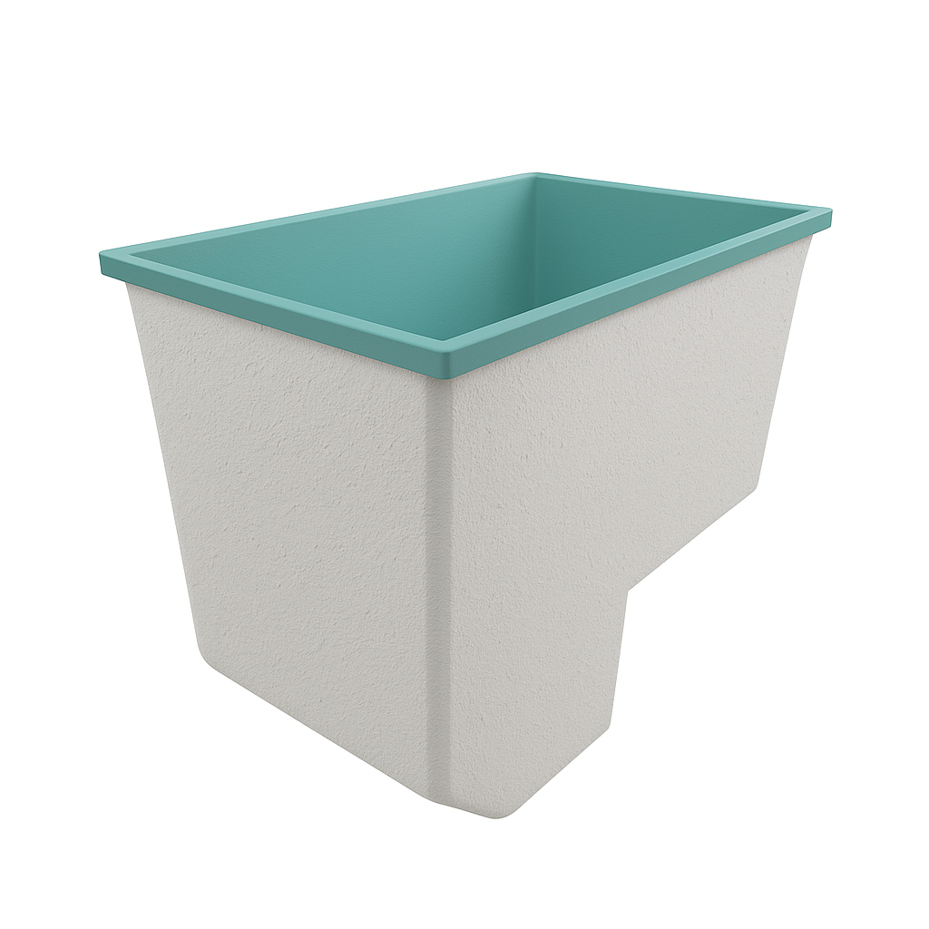 Deep Bathtub With Seat 1100 L x 700 W x 1000 Depth Handmade by Omnitub