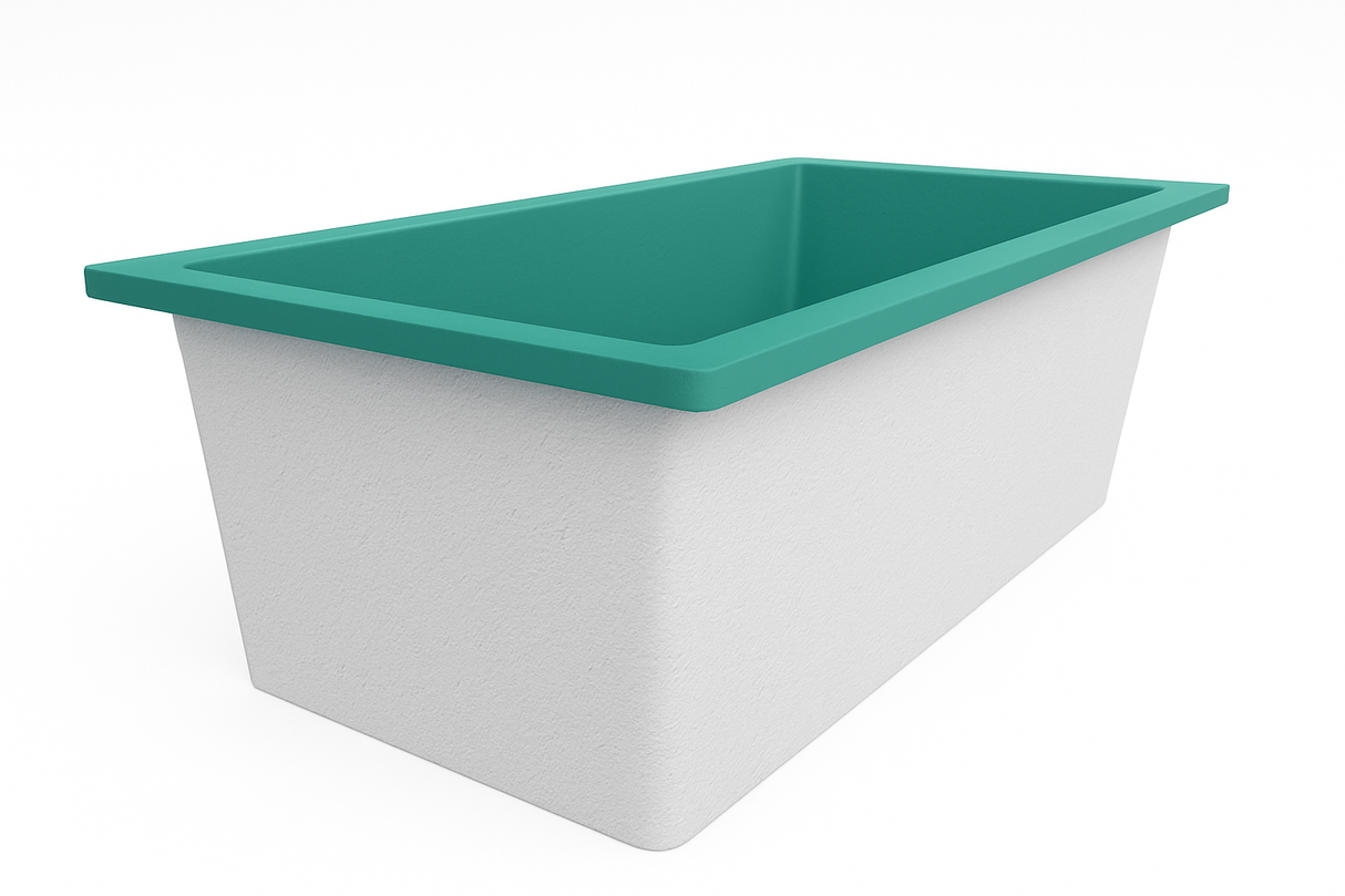 Deep Bathtub 1750 L x 950 W x 600 Soaking Depth Handmade by Omnitub