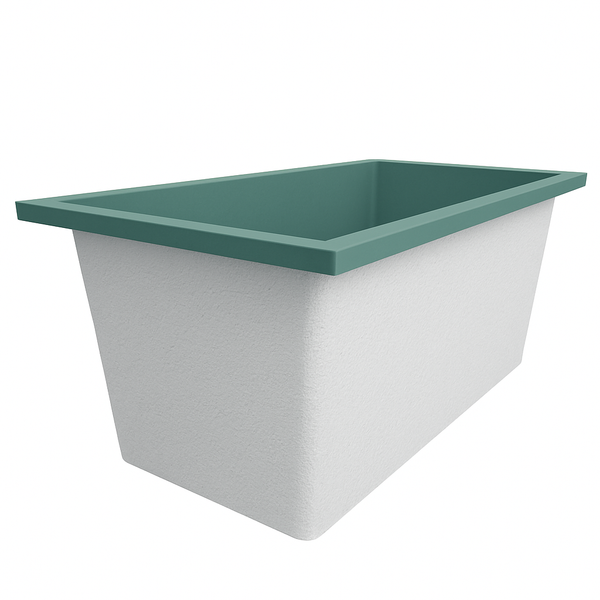 Omnitub Solo Extreme 1600 x 800 handmade UK deep soaking tub 600mm depth rectangular - alternate angle 6