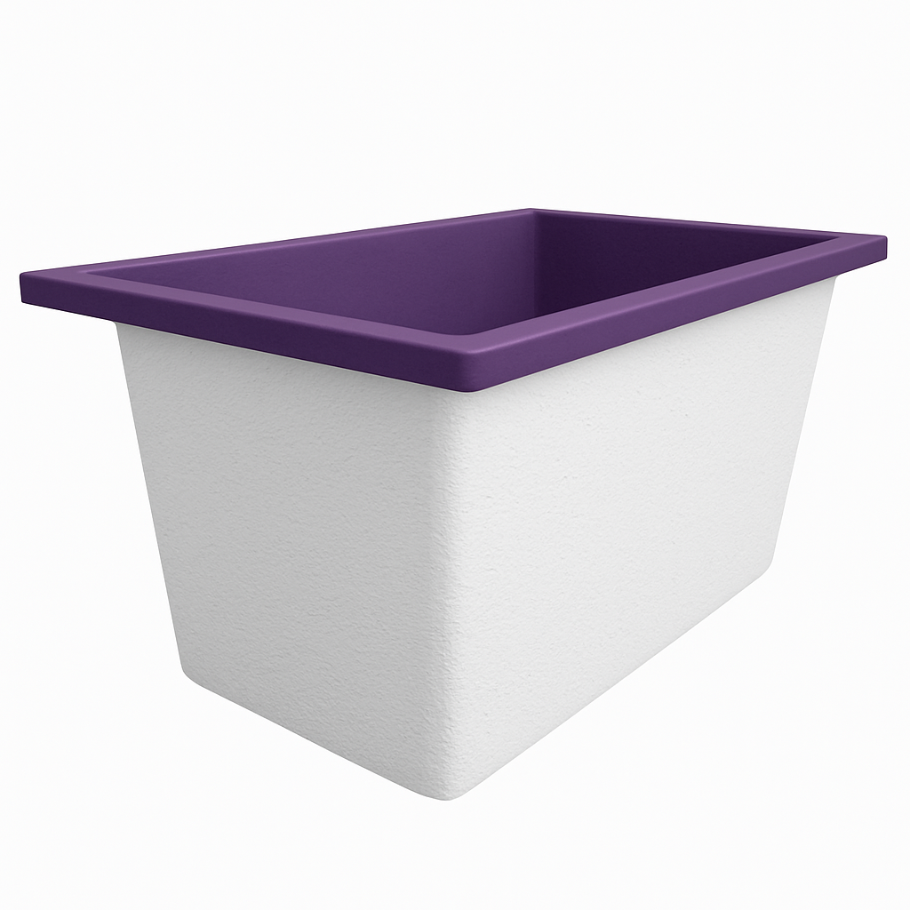 Omnitub 1250 x 750 Deep Soaking Bathtub – 600mm Internal Depth – Rectangular