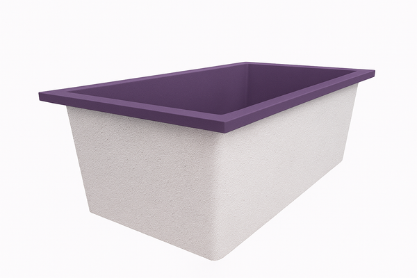 Omnitub Deluxe 1750 x 950 handmade UK deep soaking tub 600mm depth wide rectangular - alternate angle 5
