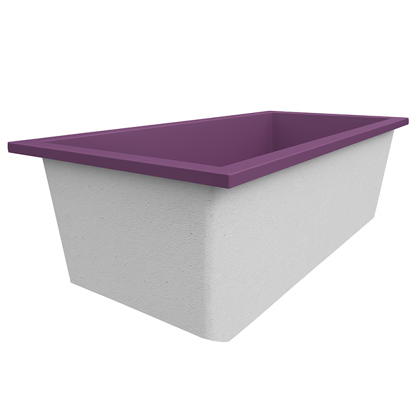 Omnitub 1900 x 900 UK deep soaking tub 600mm depth rectangular - interior detail 5