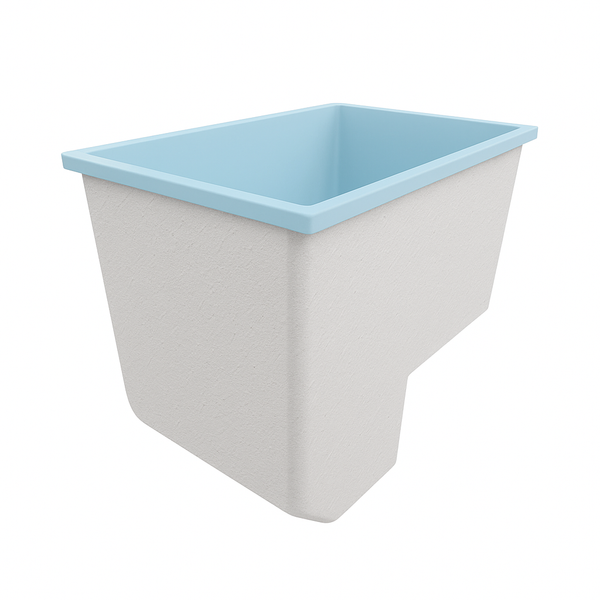 Omnitub 1100 x 700 handmade UK seated soaking tub 1000mm depth rectangular - design feature 6