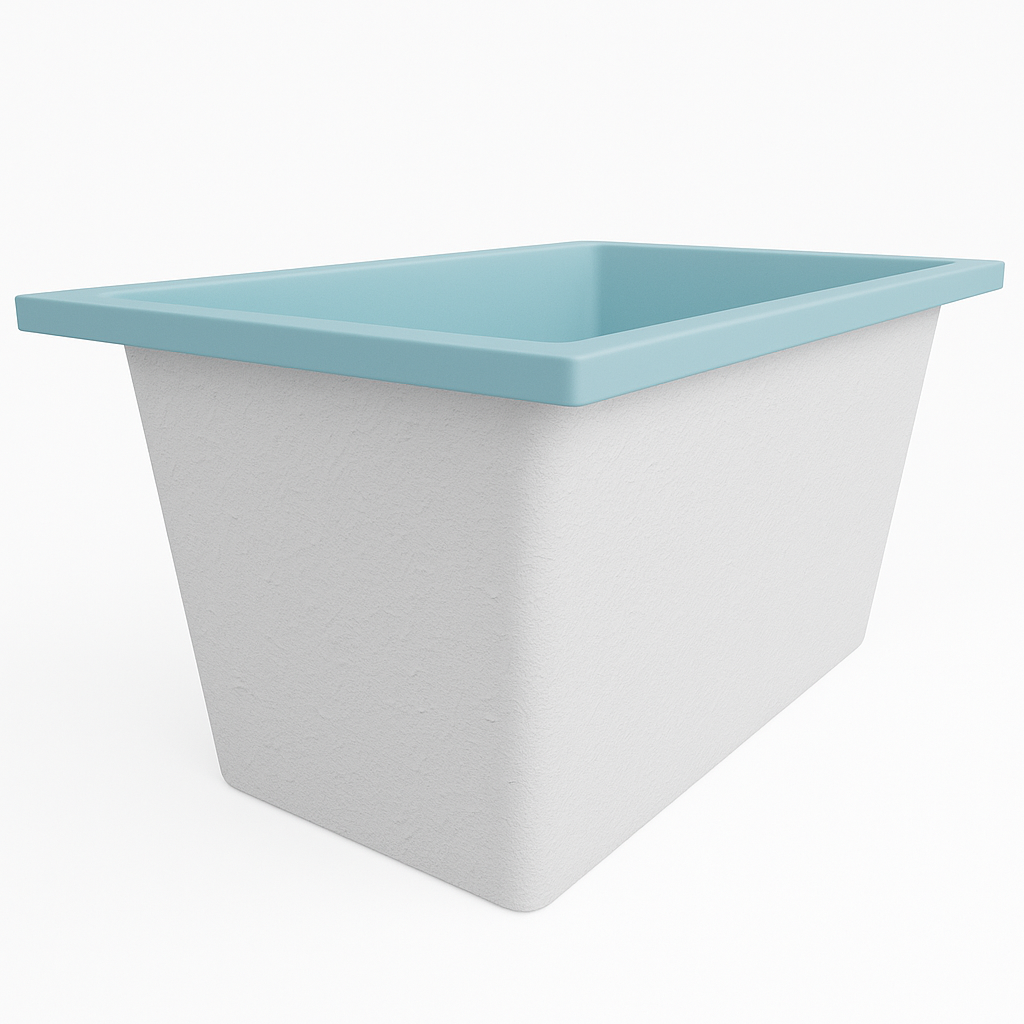 Omnitub 1250 x 750 Deep Soaking Bathtub – 600mm Internal Depth – Rectangular