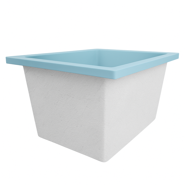 Omnitub Solo Extra 1150 x 900 handmade UK deep soaking tub 600mm depth rectangular - installed in bathroom 7