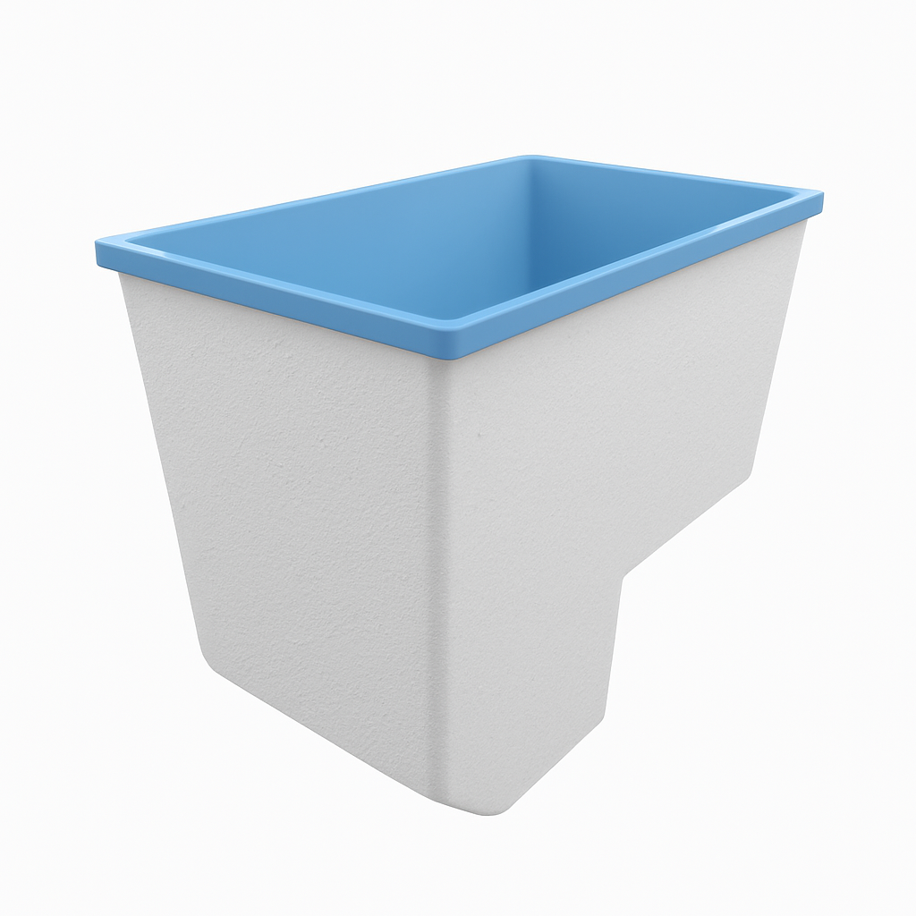Deep Bathtub With Seat 1100 L x 700 W x 1000 Depth Handmade by Omnitub