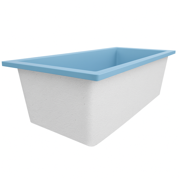 Omnitub 1900 x 900 UK deep soaking tub 600mm depth rectangular - installed in bathroom 5