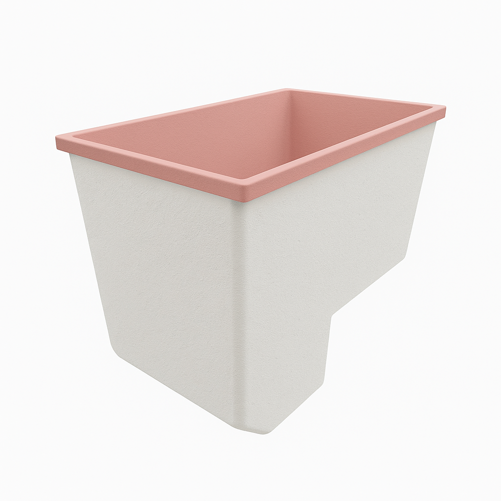 Deep Bathtub With Seat 1100 L x 700 W x 1000 Depth Handmade by Omnitub