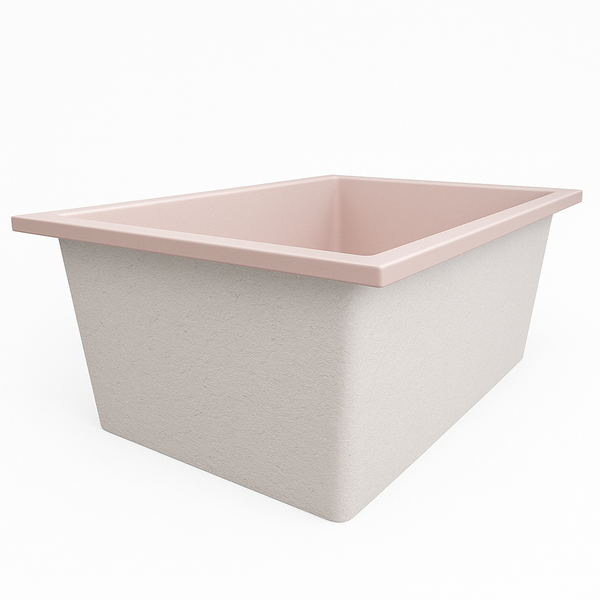 Omnitub Solo Plus 1250 x 1050 handmade UK deep soaking tub 600mm depth wide rectangular - product detail 6