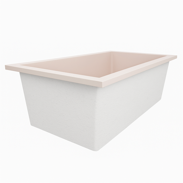 Omnitub Deluxe 1750 x 950 handmade UK deep soaking tub 600mm depth wide rectangular - colour detail 5