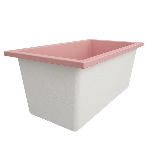 Omnitub Solo Extreme 1600 x 800 handmade UK deep soaking tub 600mm depth rectangular - styled setting 6