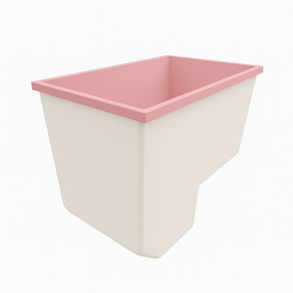 Omnitub 1100 x 1100 seated soaking tub 1000mm depth square - finish and texture 5