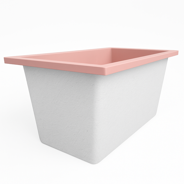 Omnitub Solo Supreme 1250 x 850 UK deep soaking tub 600mm depth rectangular - side angle 6