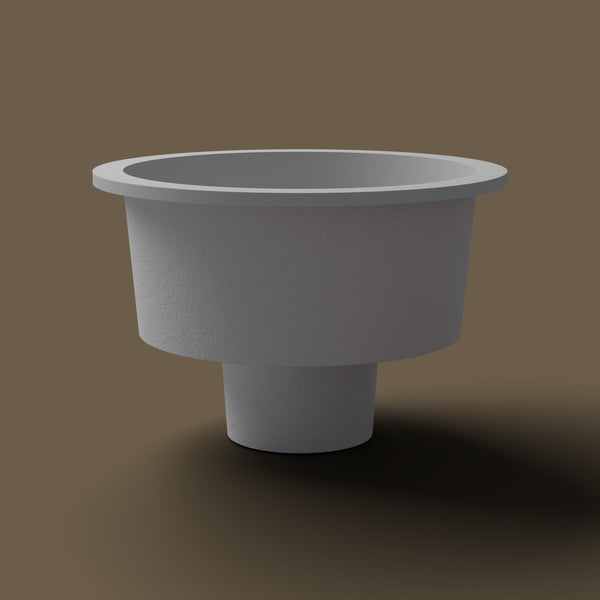 1500 Diameter Soaking Tub — End elevation [render:endelev:nofeet] [bg:hush]