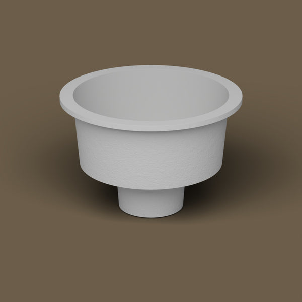 1500 Diameter Soaking Tub — Side three-quarter [render:ext3q:nofeet] [bg:hush]