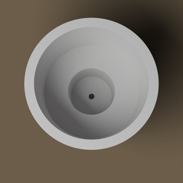 1500 Diameter Soaking Tub — From above [render:topdown:nofeet] [bg:hush]