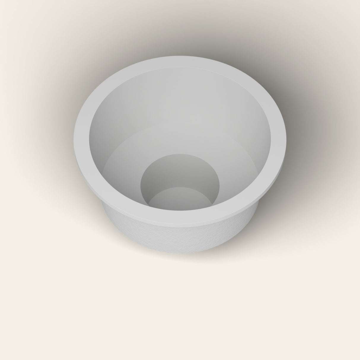 1500 Round Soaking Tub by Omnitub — tipped [render:round-tipped]