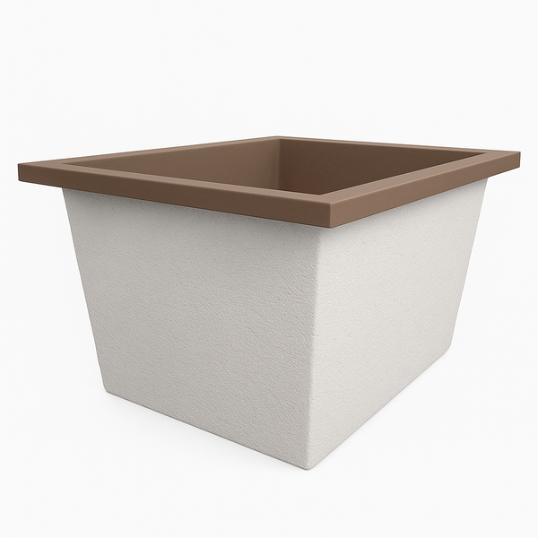 Omnitub Solo Extra 1150 x 900 handmade UK deep soaking tub 600mm depth rectangular - dimensions overview 7