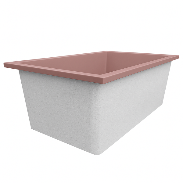 Omnitub Solo Plus 1250 x 1050 handmade UK deep soaking tub 600mm depth wide rectangular - alternate angle 6