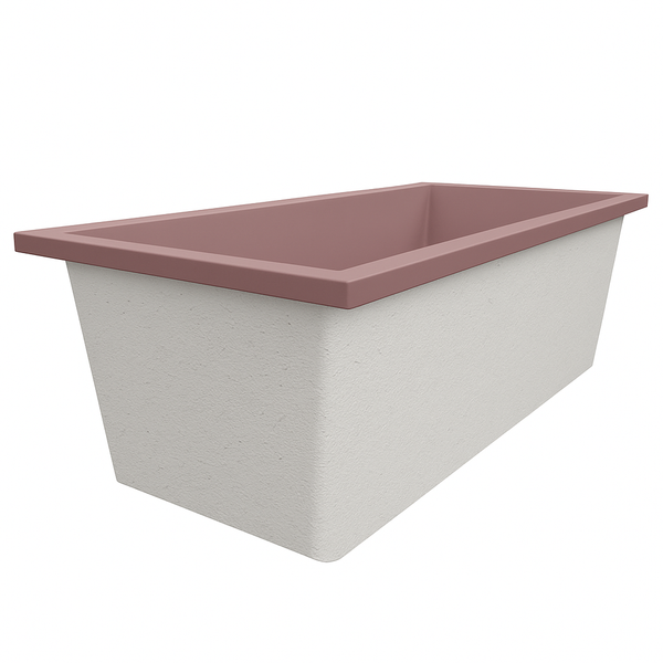 Omnitub 1900 x 900 UK deep soaking tub 600mm depth rectangular - dimensions overview 5