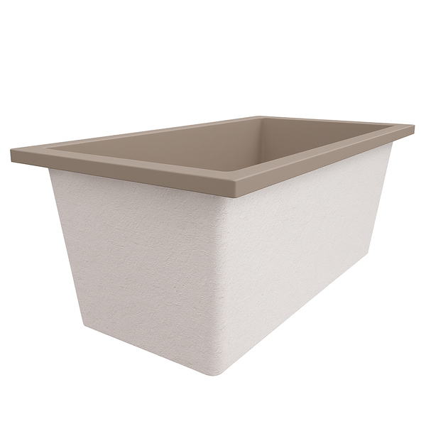 Omnitub 1500 x 800 handmade UK deep soaking tub 600mm depth rectangular - styled setting 6