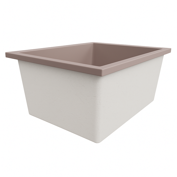 Omnitub Duo Square 1050 x 1050 deep soaking tub 600mm depth square - top-down view 5