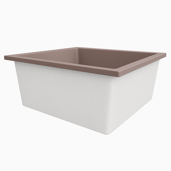 Omnitub Duo Ultra 1500 x 1500 handmade deep soaking tub 600mm depth square - side angle 6