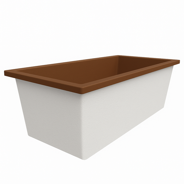 Omnitub 1900 x 900 UK deep soaking tub 600mm depth rectangular - finish and texture 5