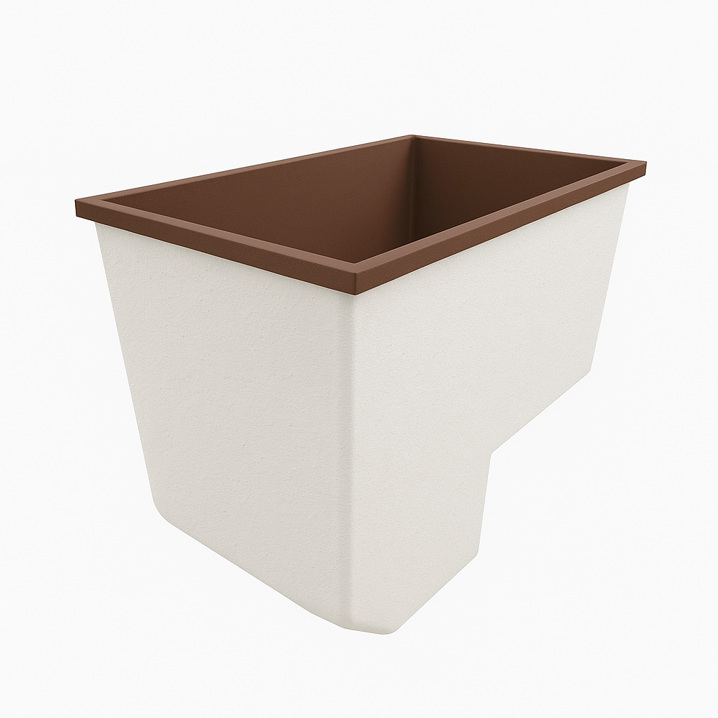 Deep Bathtub With Seat 1100 L x 700 W x 1000 Depth Handmade by Omnitub