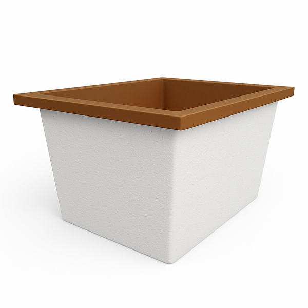 Omnitub Solo Extra 1150 x 900 handmade UK deep soaking tub 600mm depth rectangular - finish and texture 7