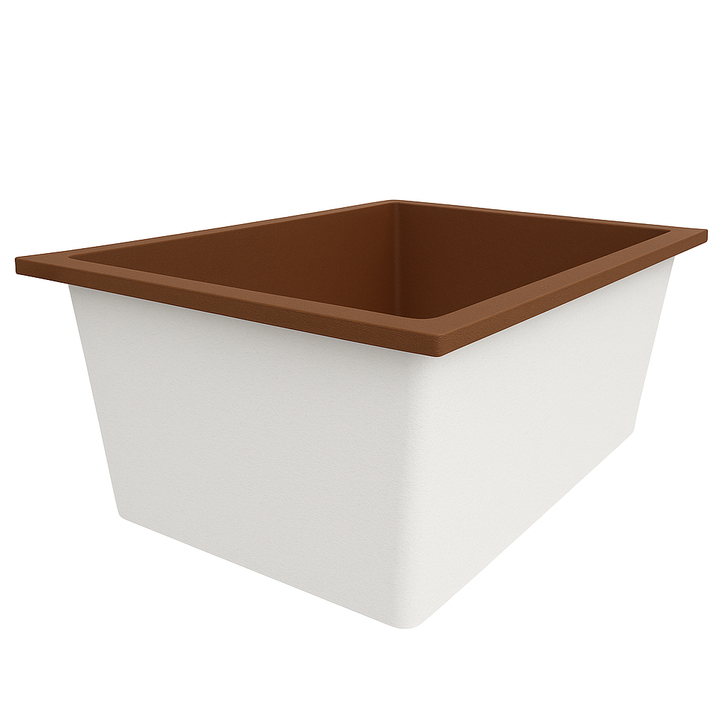 Omnitub Solo Extreme 1600 x 1050 handmade UK deep soaking tub 600mm depth wide rectangular - finish and texture 2