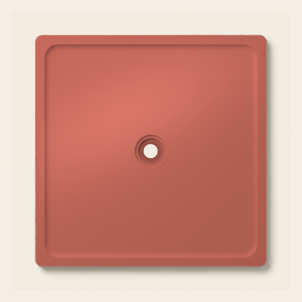 OMN-V5B Salmon Red — 1500 x 1500 shower tray