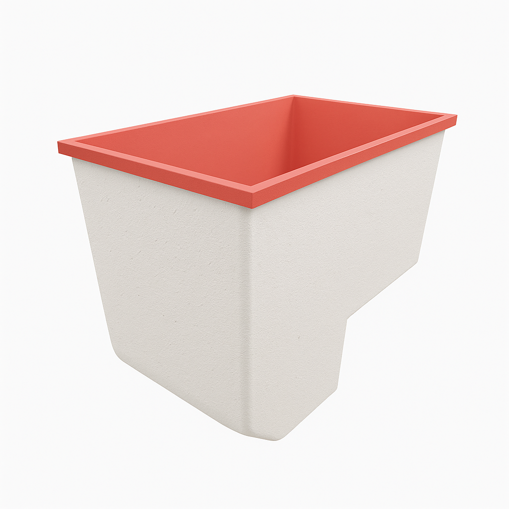 Deep Bathtub With Seat 1100 L x 700 W x 1000 Depth Handmade by Omnitub