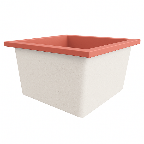 Omnitub Duo Square 1050 x 1050 deep soaking tub 600mm depth square - installed in bathroom 5