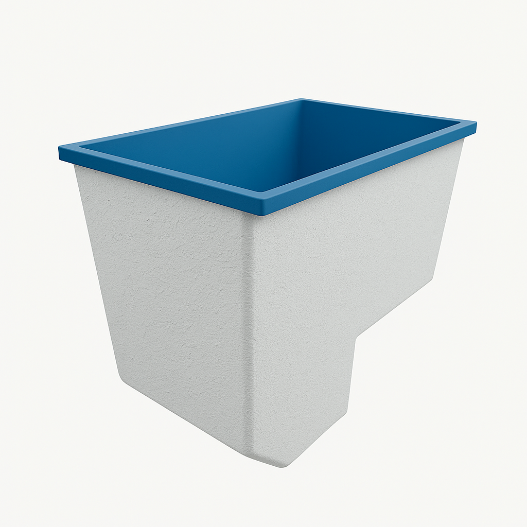 Deep Bathtub With Seat 1100 L x 700 W x 1000 Depth Handmade by Omnitub