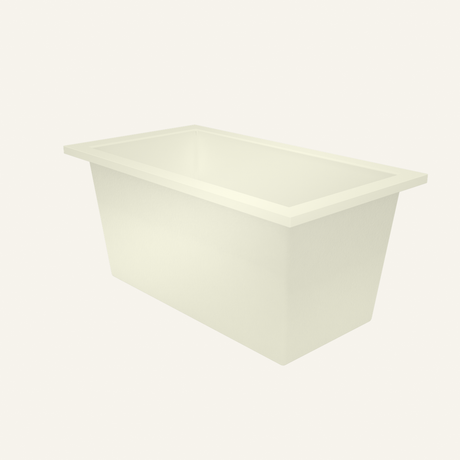 Omnitub 1350 x 750 handmade deep soaking tub 600mm depth in Sea Foam