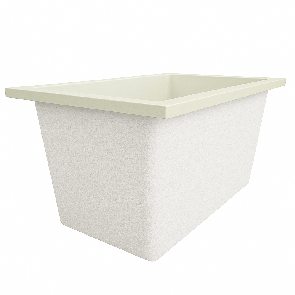 Omnitub 1250 x 750 Deep Soaking Bathtub – 600mm Internal Depth – Rectangular