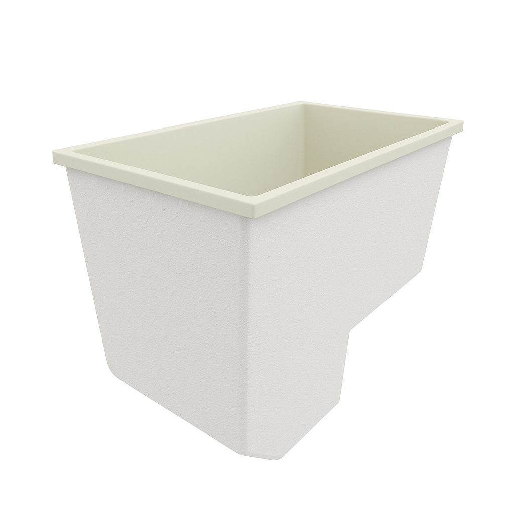 Deep Bathtub With Seat 1100 L x 700 W x 1000 Depth Handmade by Omnitub