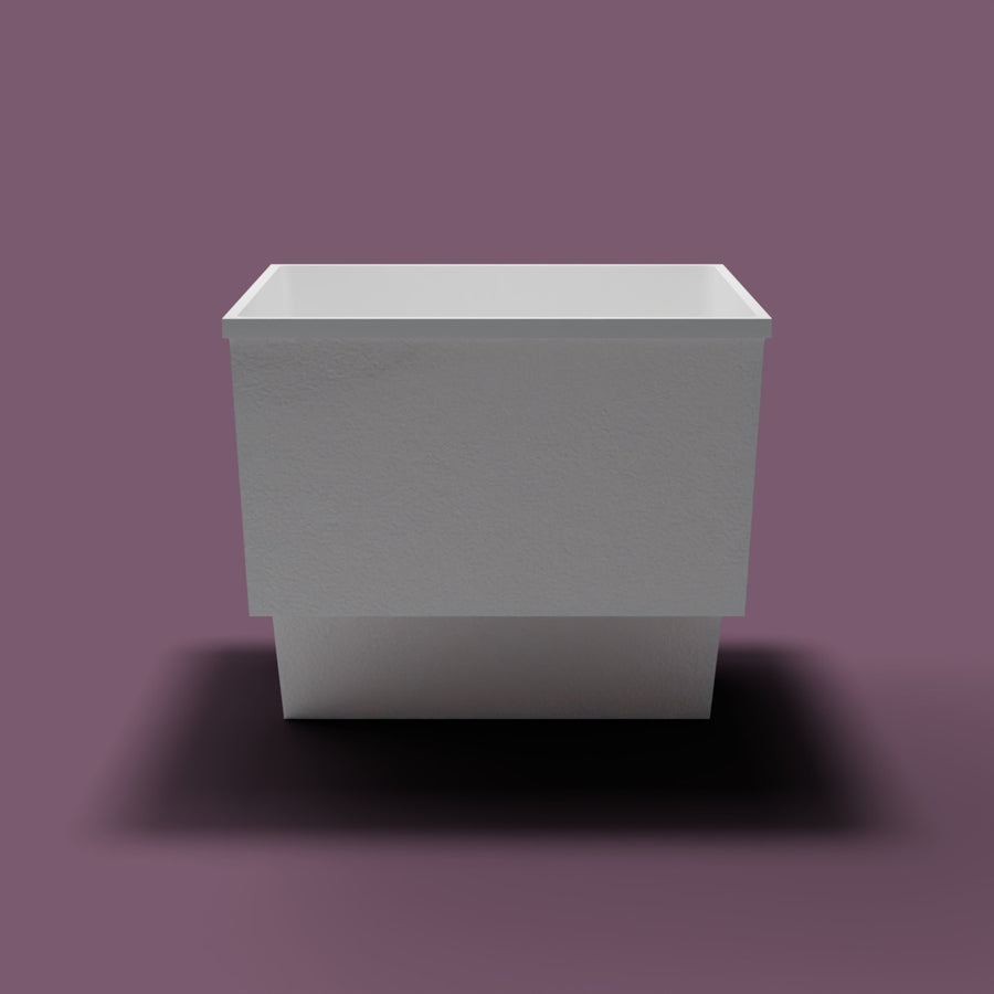 1100 x 1100 Seated Soaking Tub — End view