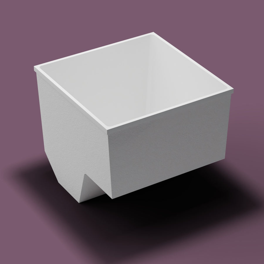 1100 x 1100 Seated Soaking Tub — High three-quarter
