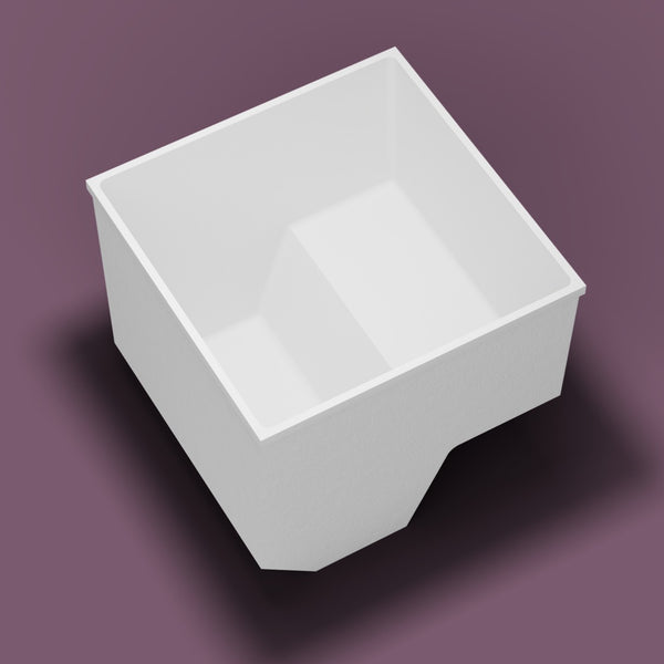 1100 x 1100 Seated Soaking Tub — Tipped in [render:tipped:nofeet] [bg:aubergine]