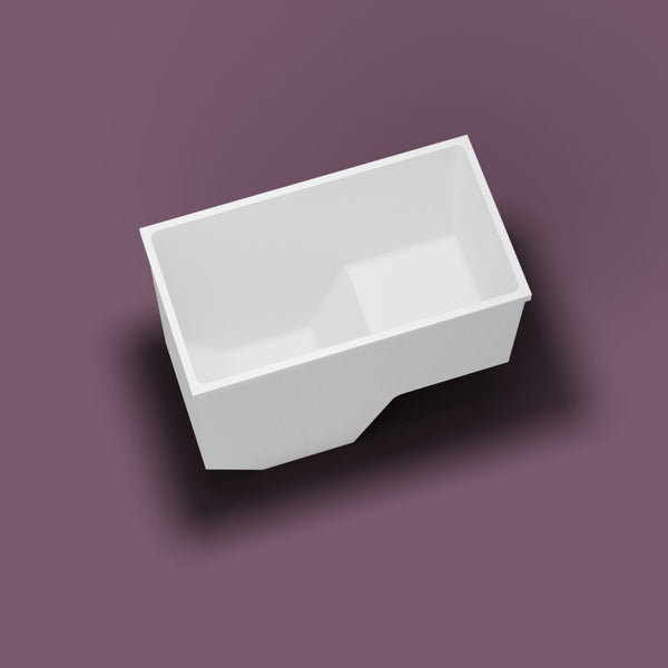 1100 x 600 Seated Soaking Tub — Footwell [render:in_well:nofeet] [bg:aubergine]