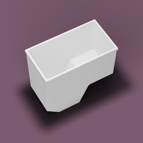 1100 x 600 Seated Soaking Tub — Tipped in [render:tipped:nofeet] [bg:aubergine]