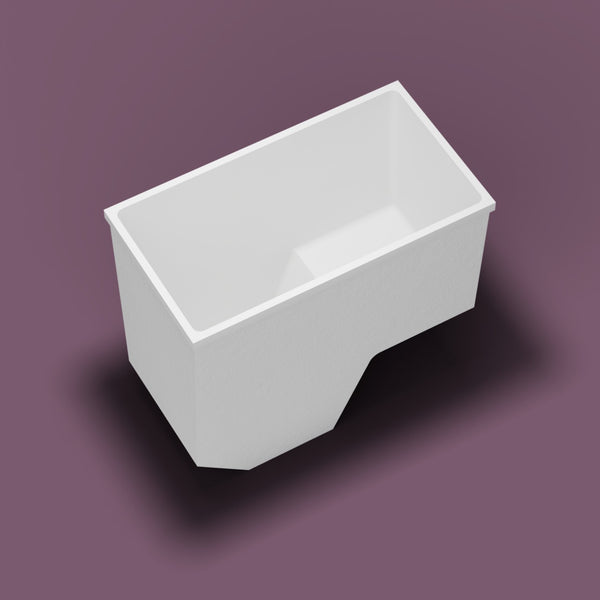 1100 x 600 Seated Soaking Tub — Tipped in [render:tipped:nofeet] [bg:aubergine]