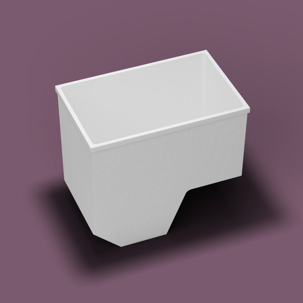 1100 x 700 Seated Soaking Tub — Three-quarter [render:heroL:nofeet] [bg:aubergine]