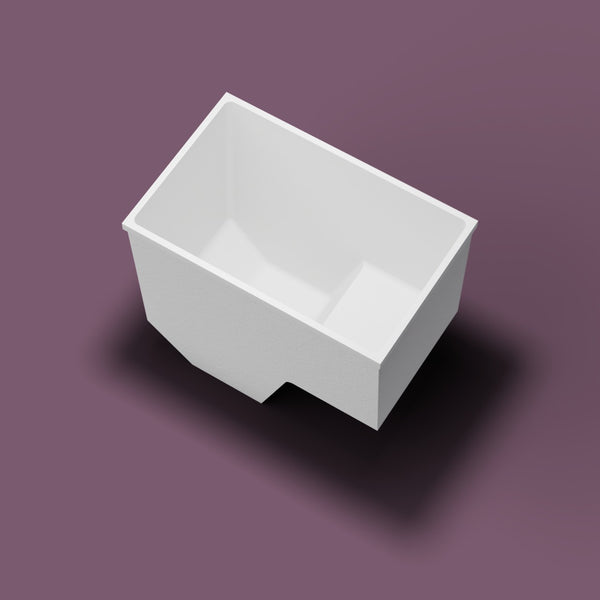 1100 x 700 Seated Soaking Tub — Overhead [render:highbird:nofeet] [bg:aubergine]