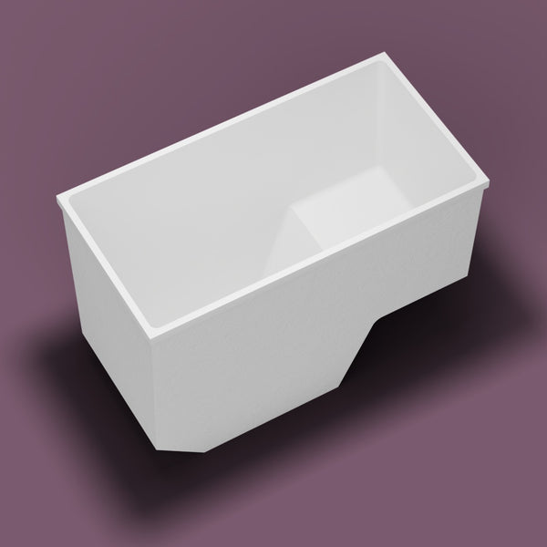 1350 x 700 Seated Soaking Tub — Tipped in [render:tipped:nofeet] [bg:aubergine]